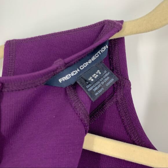 French Connection Purple Bodycon Dress Size 2 - Picture 3 of 6